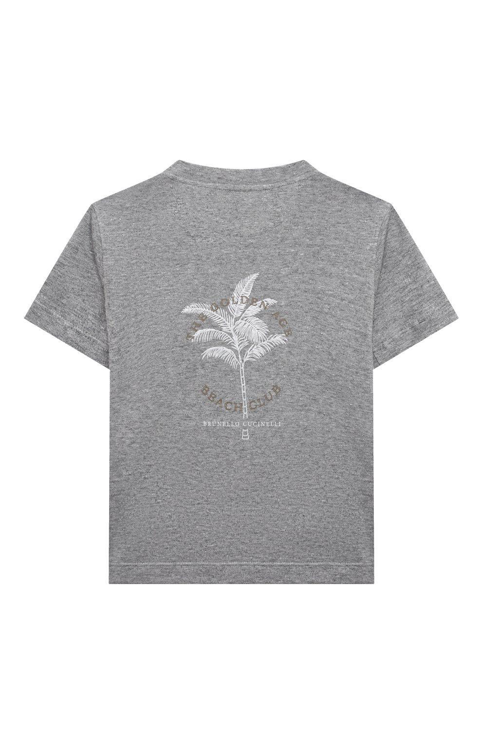 Футболка изо льна и хлопка BRUNELLO CUCINELLI, арт. BW835T148A, фото 2