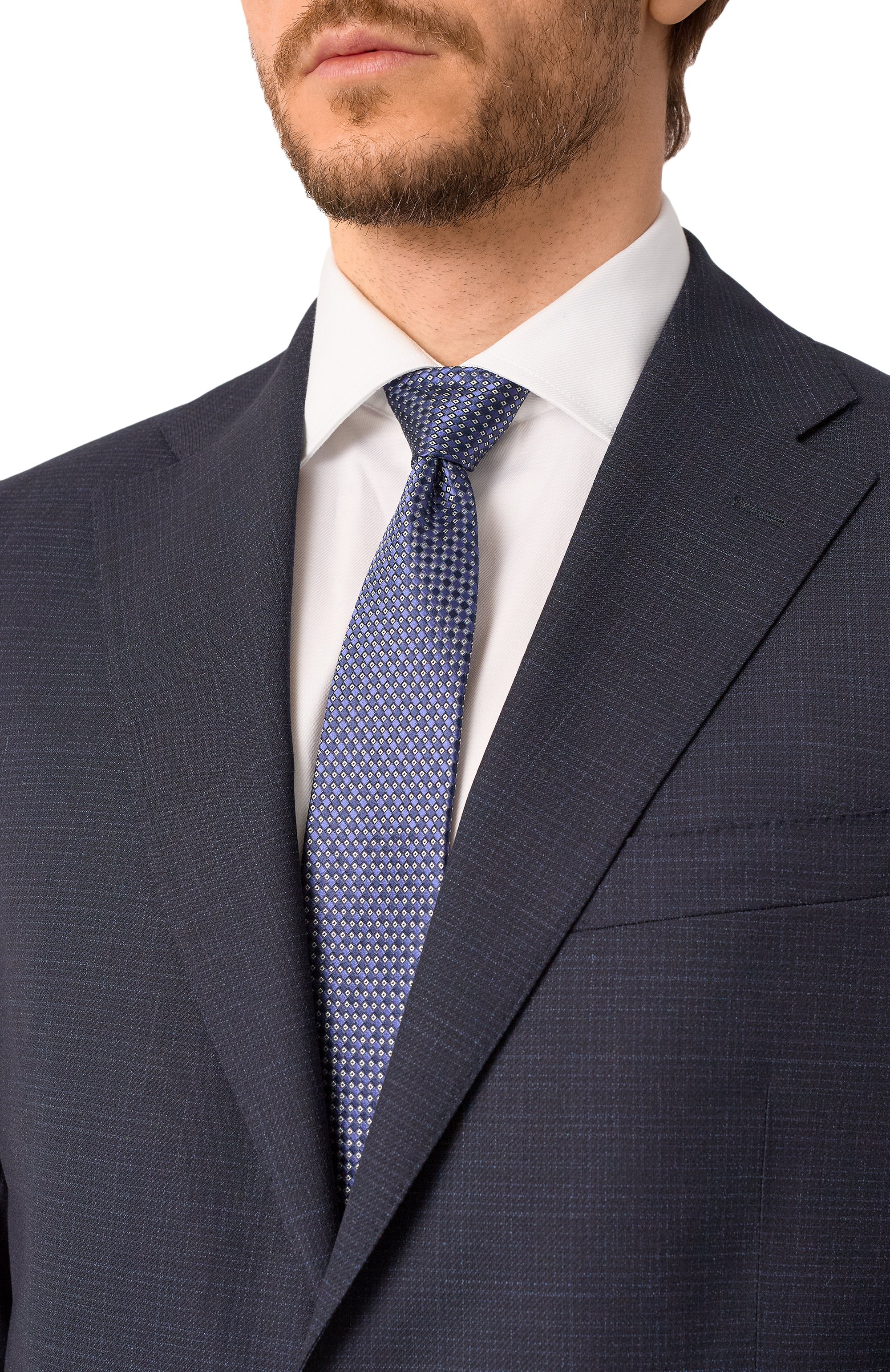 Шелковый галстук CANALI синего цвета по цене 19950 руб., арт. 18/HJ04236, фото 2 Шелковый галстук CANALI, арт. 18/HJ04236, фото 2