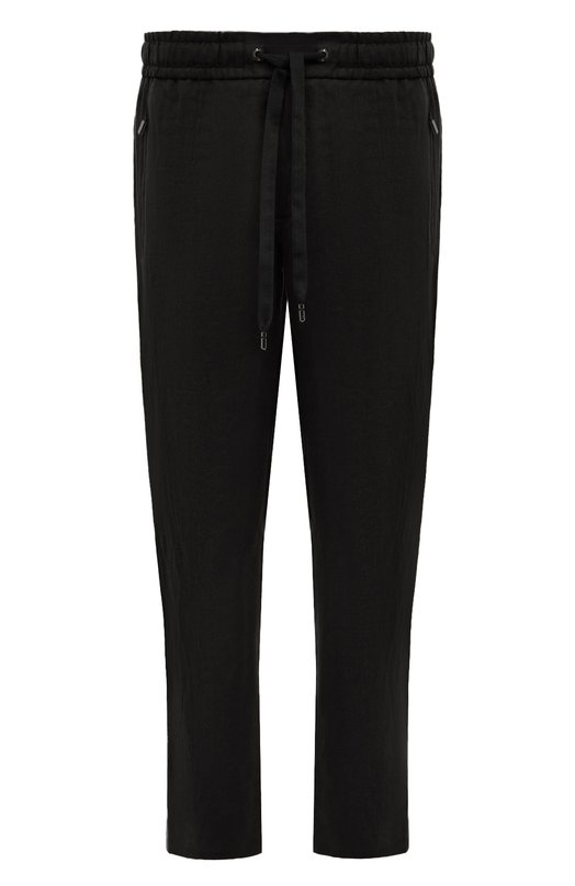 Льняные брюки Dolce & Gabbana GVZAET/GG862 Чёрный GVZAET/GG862