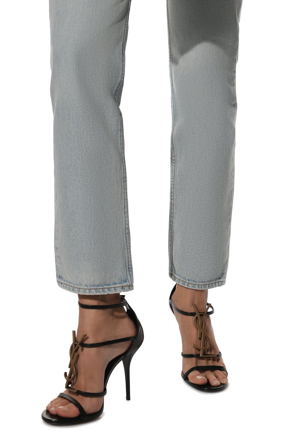 Кожаные босоножки cassandra SAINT LAURENT, арт. 630109/1Q0TT, фото 3