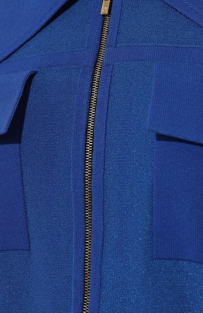 Жакет из вискозы AND THE BRAND синего цвета по цене 41720 руб., арт. S23-JT003-1403-444, фото 5 Жакет из вискозы AND THE BRAND, арт. S23-JT003-1403-444, фото 5