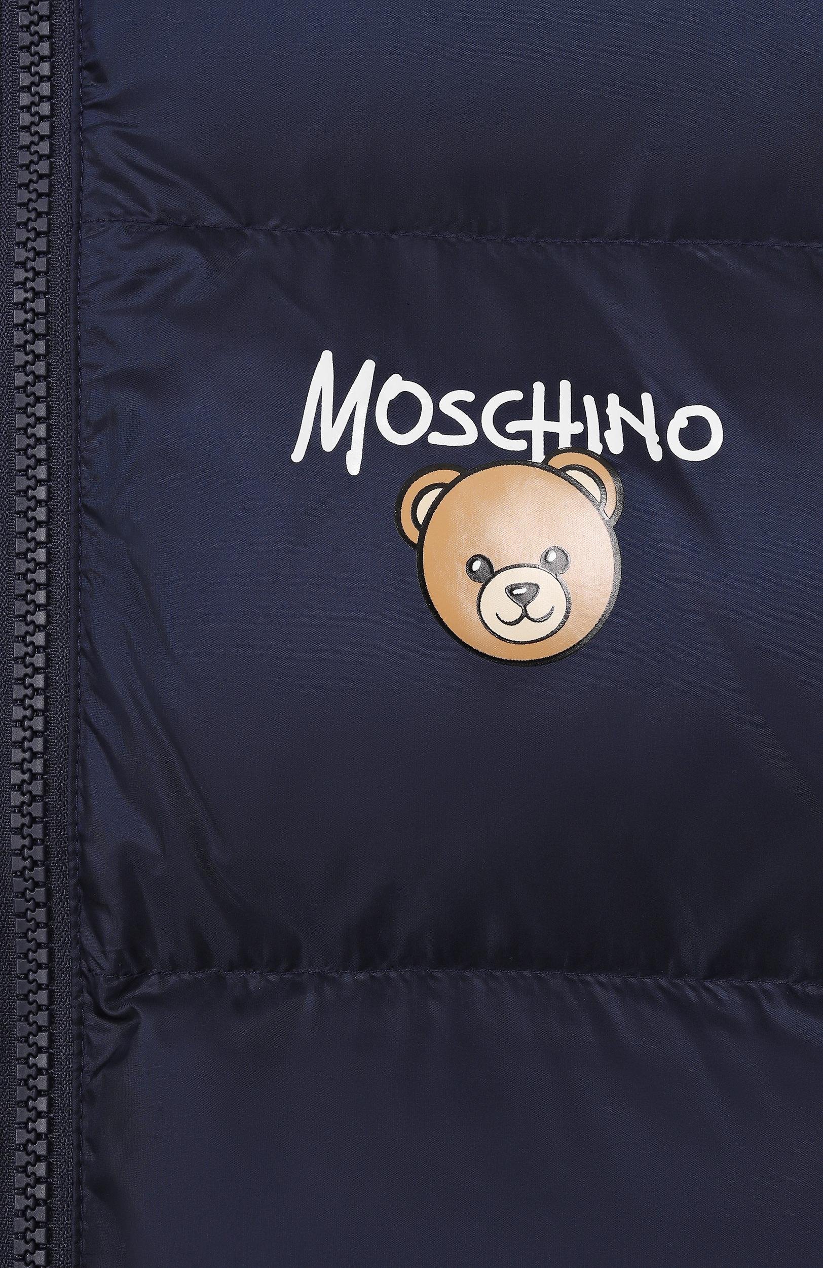 Утепленный жилет MOSCHINO темно-синего цвета по цене 28050 руб., арт. HUS05Q/L3AC3, фото 3 Утепленный жилет MOSCHINO, арт. HUS05Q/L3AC3, фото 3