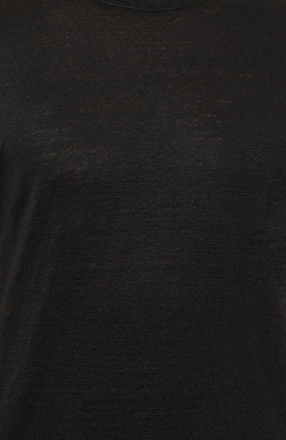 Льняная футболка 120% LINO черного цвета по цене 18150 руб., арт. 31ALIM7186/000E908/S00, фото 5 Льняная футболка 120% LINO, арт. 31ALIM7186/000E908/S00, фото 5