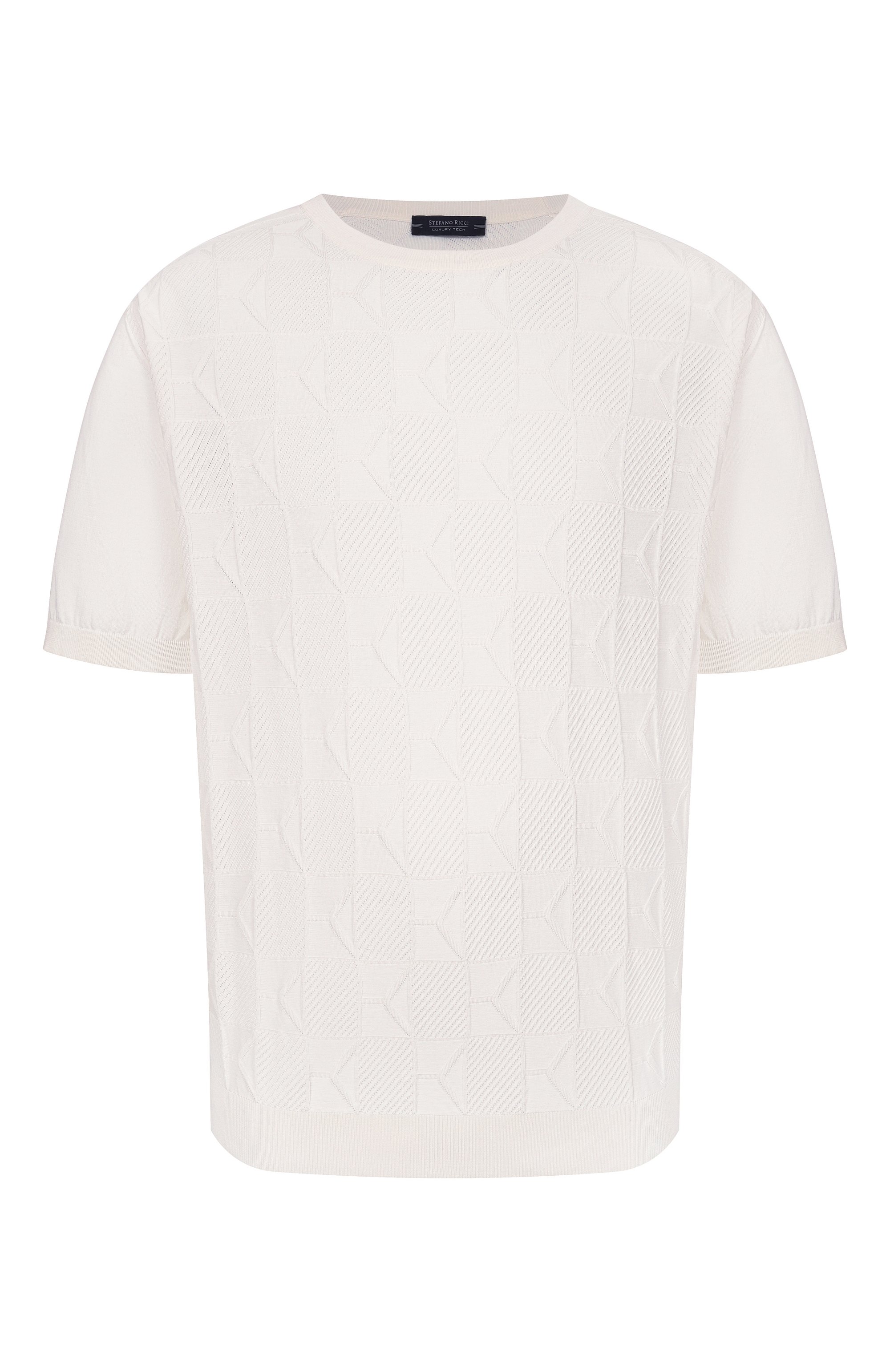 Хлопковый джемпер STEFANO RICCI белого цвета по цене 103000 руб., арт. K818111G10/F26277, фото 1 Хлопковый джемпер STEFANO RICCI, арт. K818111G10/F26277, фото 1