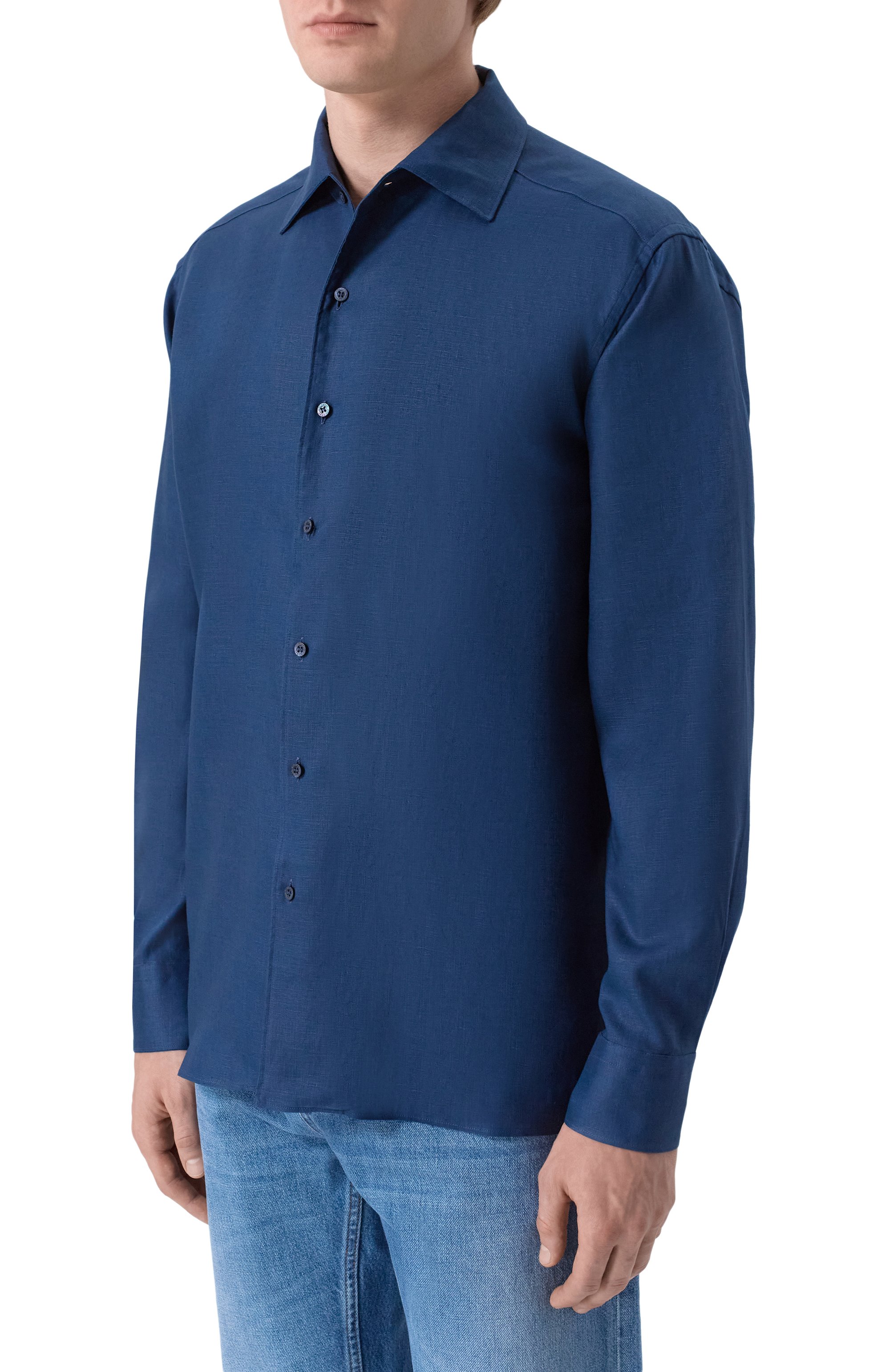 Льняная рубашка COLOMBO, арт. CM00375/T0655-U, фото 3