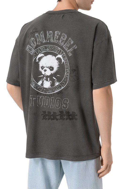 Хлопковая футболка DOMREBEL M VARSITY BEAR Серый  M VARSITY BEAR Фото 4