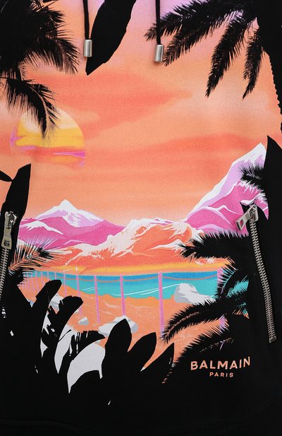 Хлопковое худи BALMAIN, арт. VH1JR020/G042, фото 5