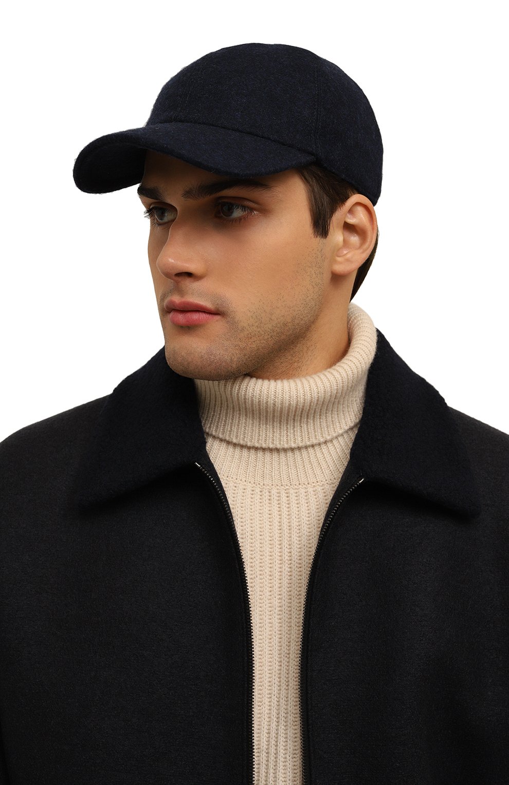 Кашемировая бейсболка FEDELI темно-синего цвета по цене 36250 руб., арт. 7UI00801, фото 2 Кашемировая бейсболка FEDELI, арт. 7UI00801, фото 2