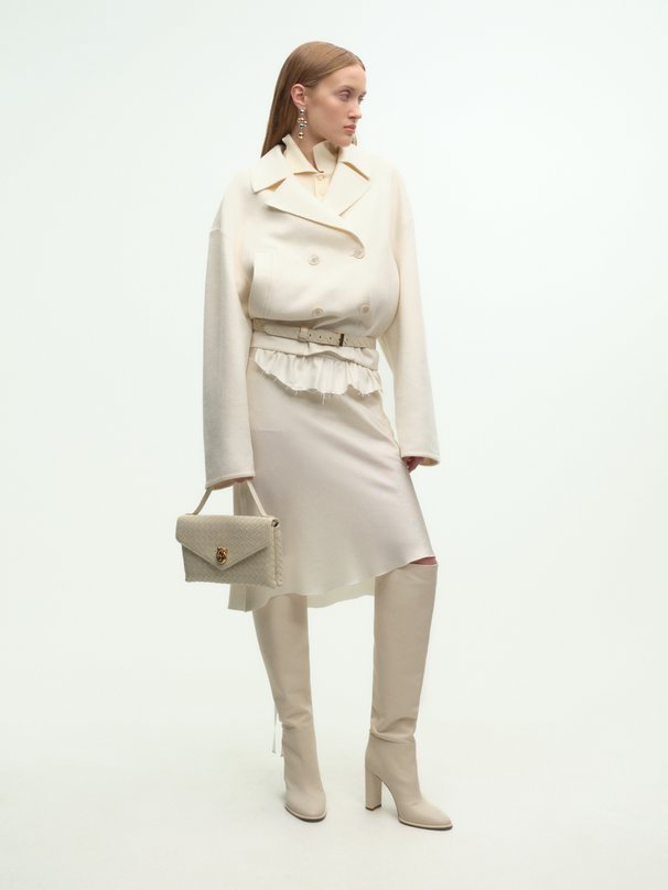 Платье из хлопка и льна Maison Margiela S51DD0037/MTJ030 Кремовый  S51DD0037/MTJ030 Фото 6
