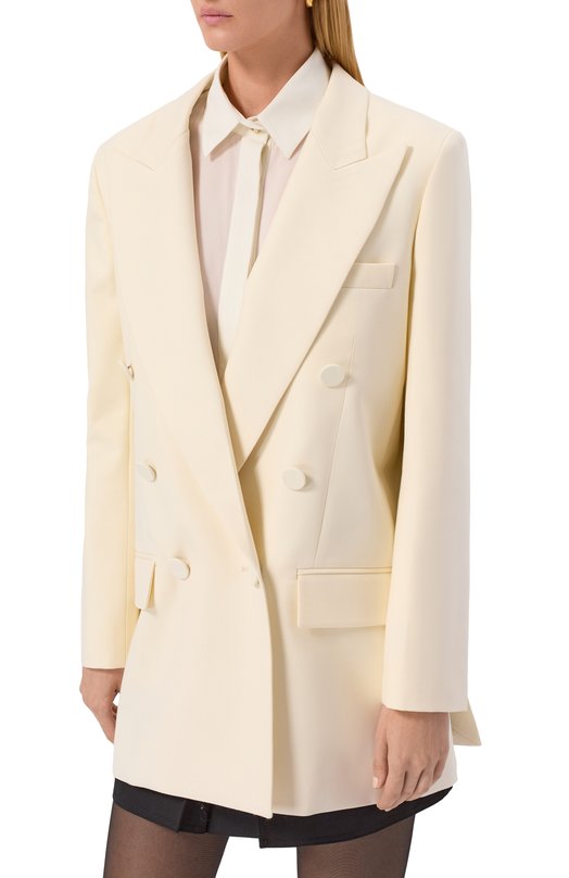 Шерстяной жакет Nina Ricci 25ACVE002/WV0324 Кремовый  25ACVE002/WV0324 Фото 3