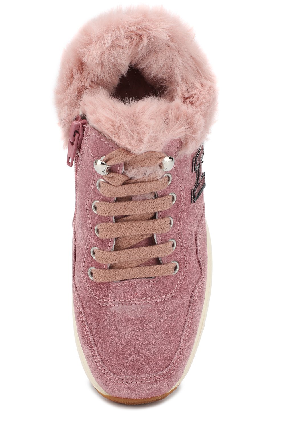 Замшевые кроссовки с меховой отделкой HOGAN, арт. HXC00N0J790JSD, фото 4