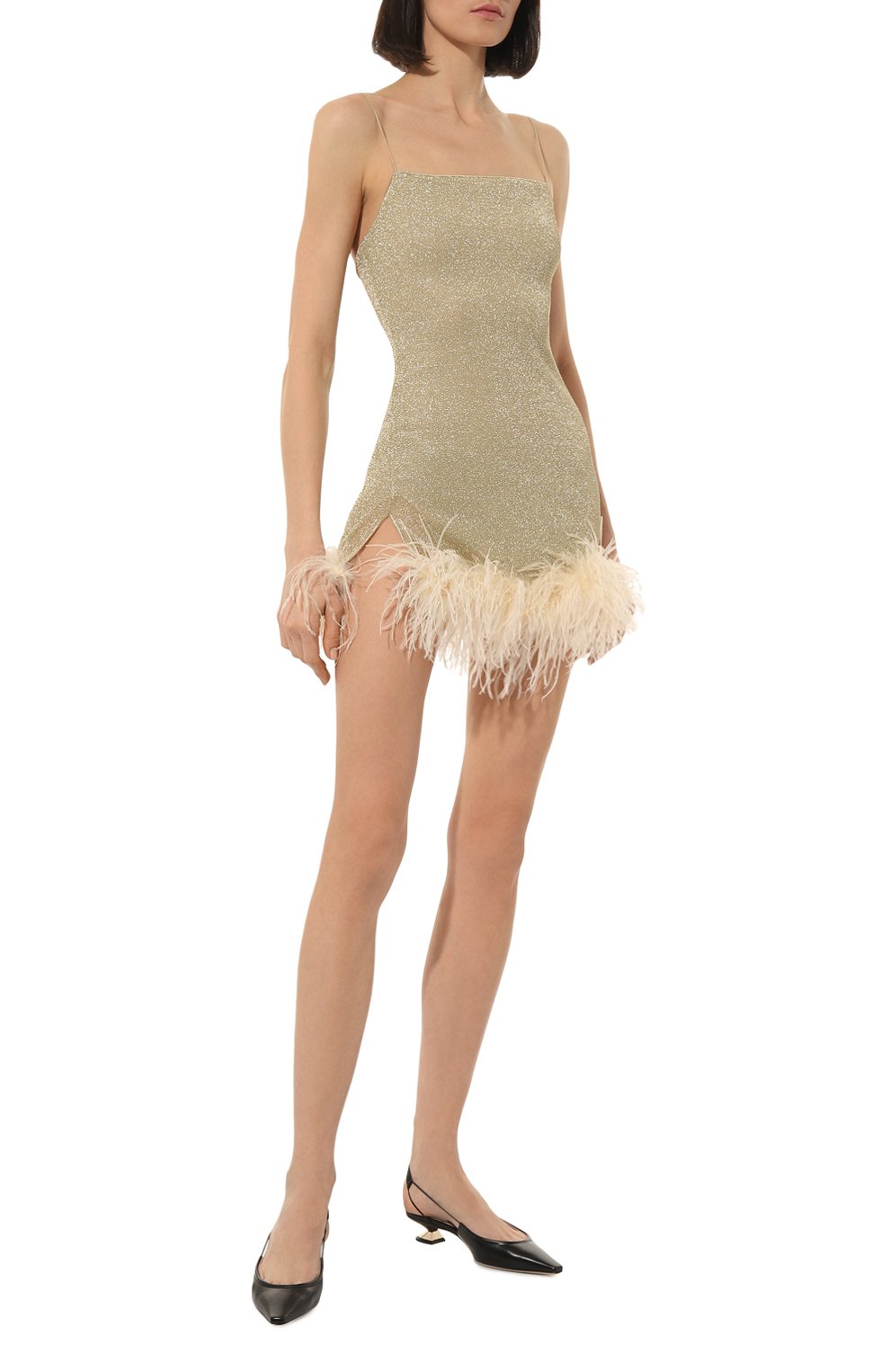 Платье с отделкой перьями OSEREE, арт. LDS238, фото 2