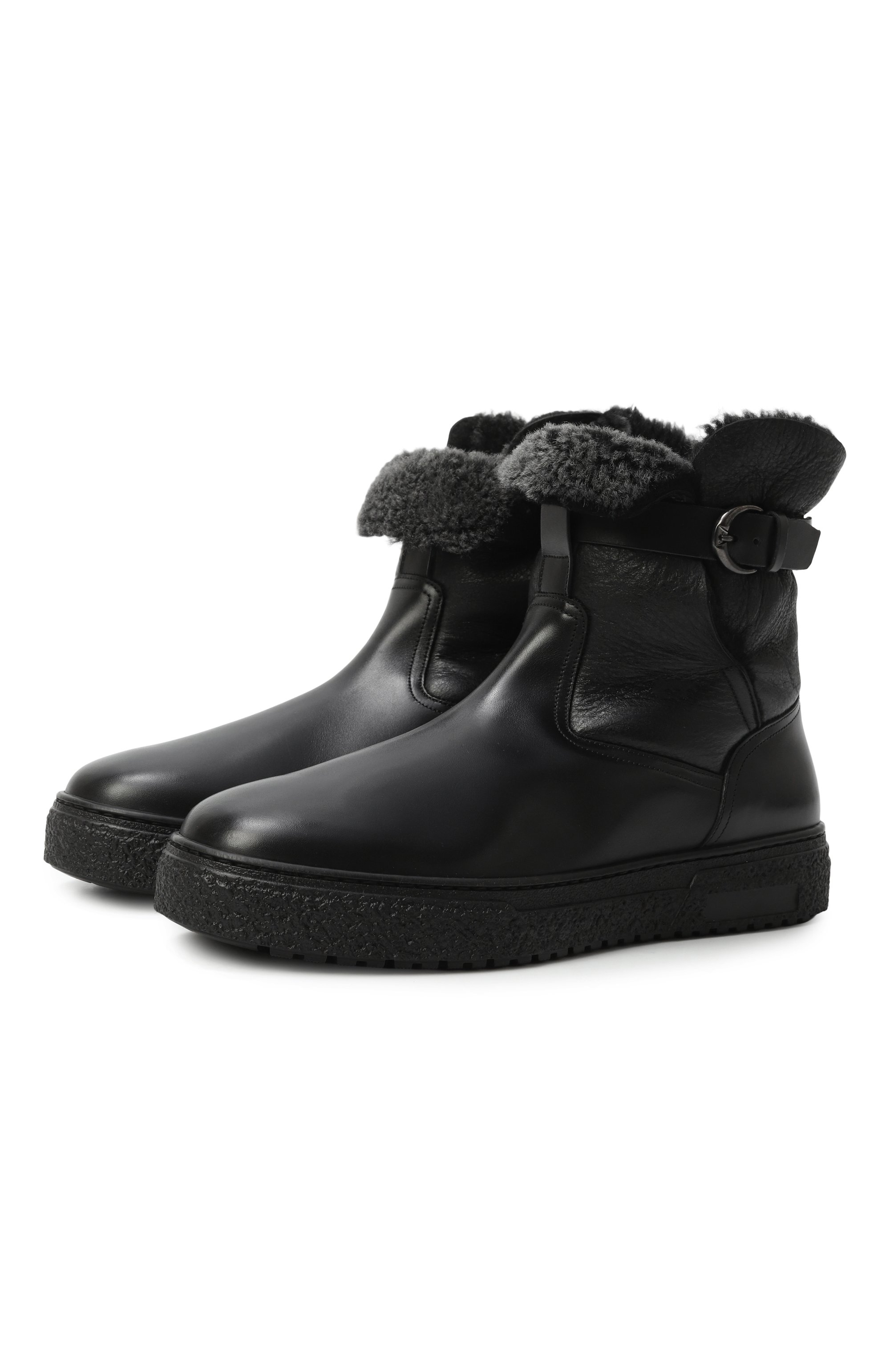 Кожаные сапоги polacco chamonix W.GIBBS, арт. 1871005/VITELL0 B0X/DENVER FUR, фото 1