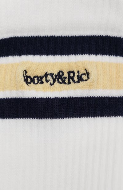 Хлопковые носки SPORTY AND RICH белого цвета по цене 4235 руб., арт. AC09876300WH92, фото 2 Хлопковые носки SPORTY AND RICH, арт. AC09876300WH92, фото 2