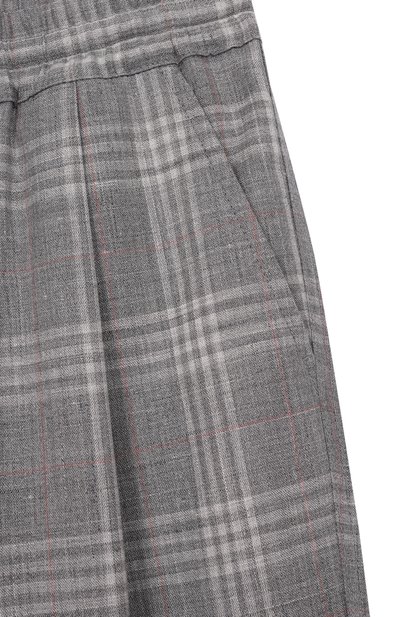 Брюки из шерсти и шелка BRUNELLO CUCINELLI, арт. BZ430P503C, фото 3