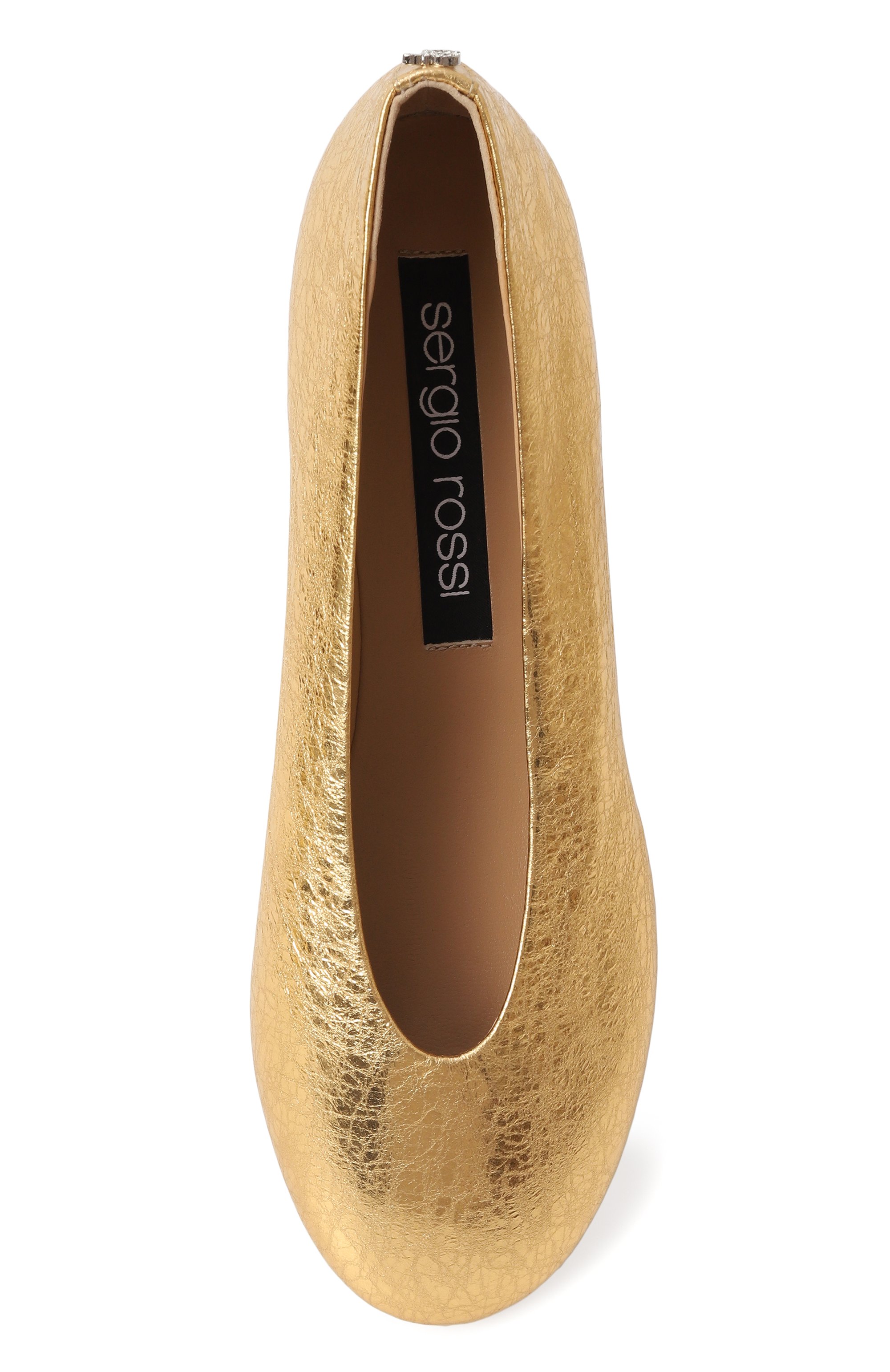 Кожаные балетки sr arc SERGIO ROSSI золотого цвета по цене 99500 руб., арт. B09220/MINL01, фото 6 Кожаные балетки sr arc SERGIO ROSSI, арт. B09220/MINL01, фото 6