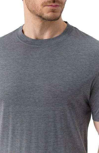 Футболка из шелка и хлопка BRUNELLO CUCINELLI, арт. MD8211308, фото 5