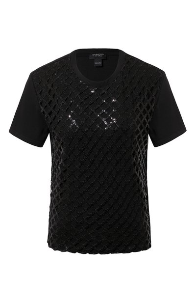 Женская футболка с отделкой пайетками GIAMBATTISTA VALLI, арт. 24FWPVLE40J2-J1JSN