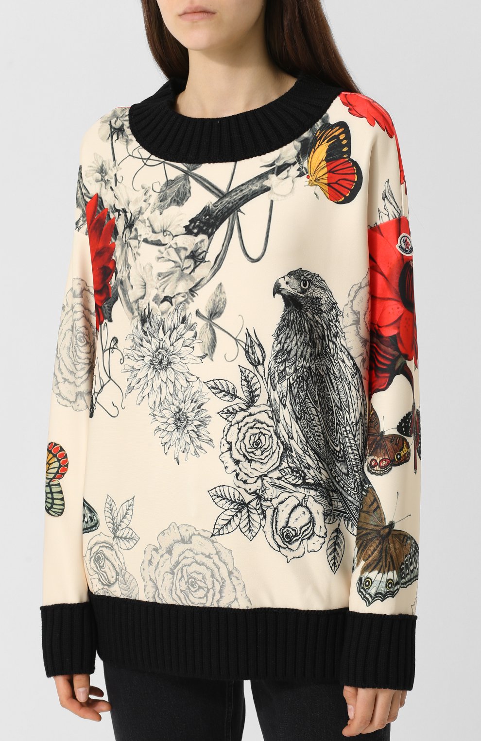 Пуловер с круглым вырезом и принтом MONCLER, арт. D2-093-80795-00-809CH, фото 3