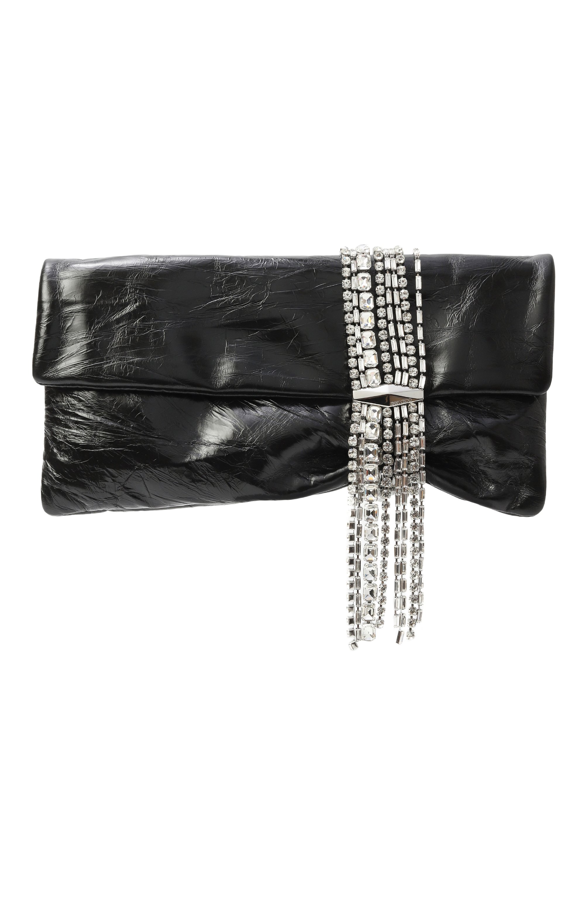 Клатч zandra JIMMY CHOO черного цвета по цене 193000 руб., арт. ZANDRA/BYN, фото 1 Клатч zandra JIMMY CHOO, арт. ZANDRA/BYN, фото 1