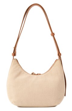 Женская сумка FURLA светло-бежевого цвета, арт. WB01634/BX3542 | Фото 6 (Драгоценные камни: Проставлено; Материал сплава: Проставлено; Ремень/цепочка: На ремешке; Размер: medium; Материал: Текстиль)