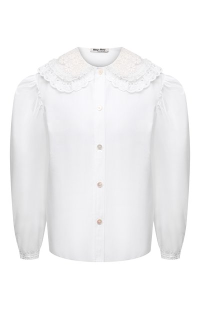 Хлопковая блузка MIU MIU, арт. MK1479-1AYZ-F0009, фото 1