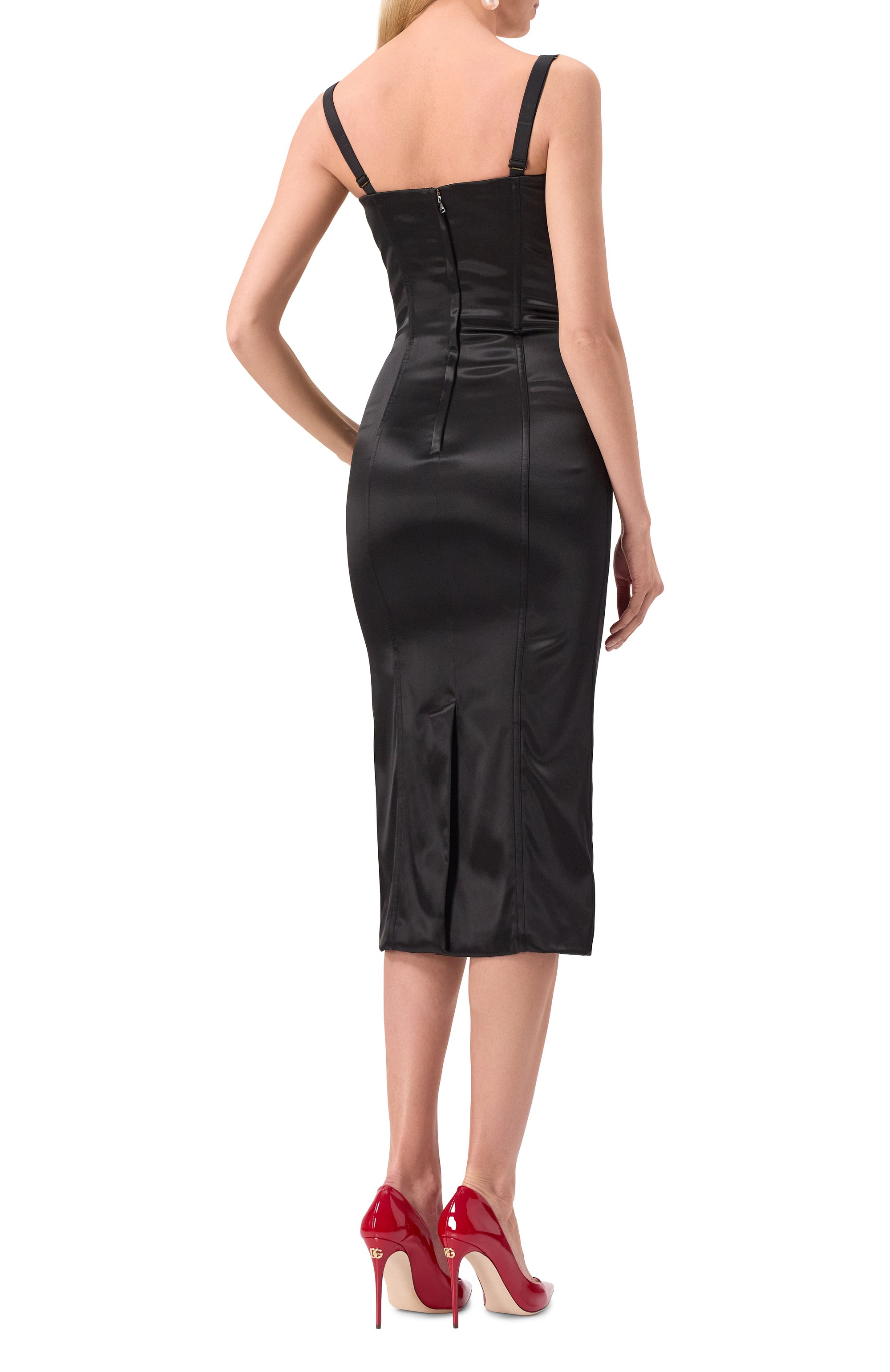 Атласное платье DOLCE & GABBANA, арт. F6DIHT/FURAD, фото 4