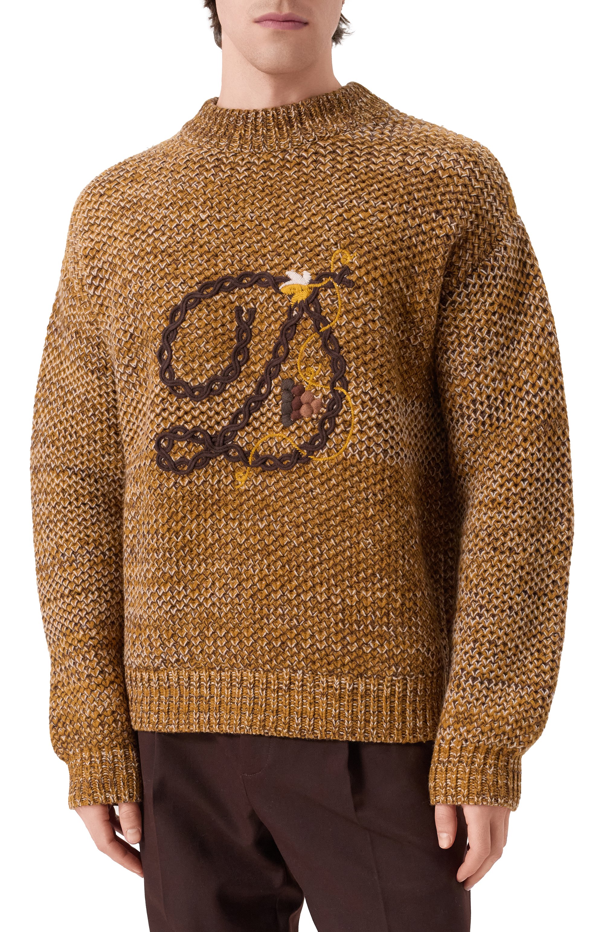 Шерстяной свитер DROLE DE MONSIEUR, арт. E-P0154-W0018-BN, фото 3