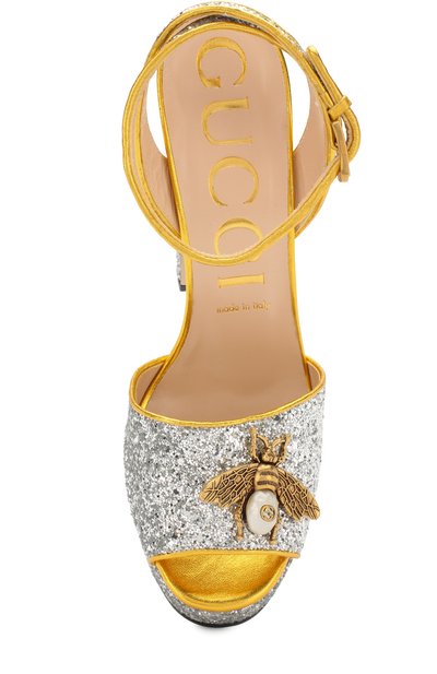 Босоножки soko с глиттером на устойчивом каблуке GUCCI, арт. 475915/KSP20, фото 5