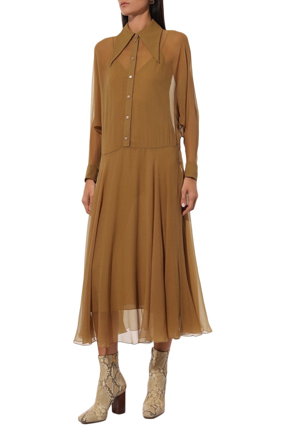 Шелковое платье CHLOÉ, арт. CHC24AR003001, фото 3