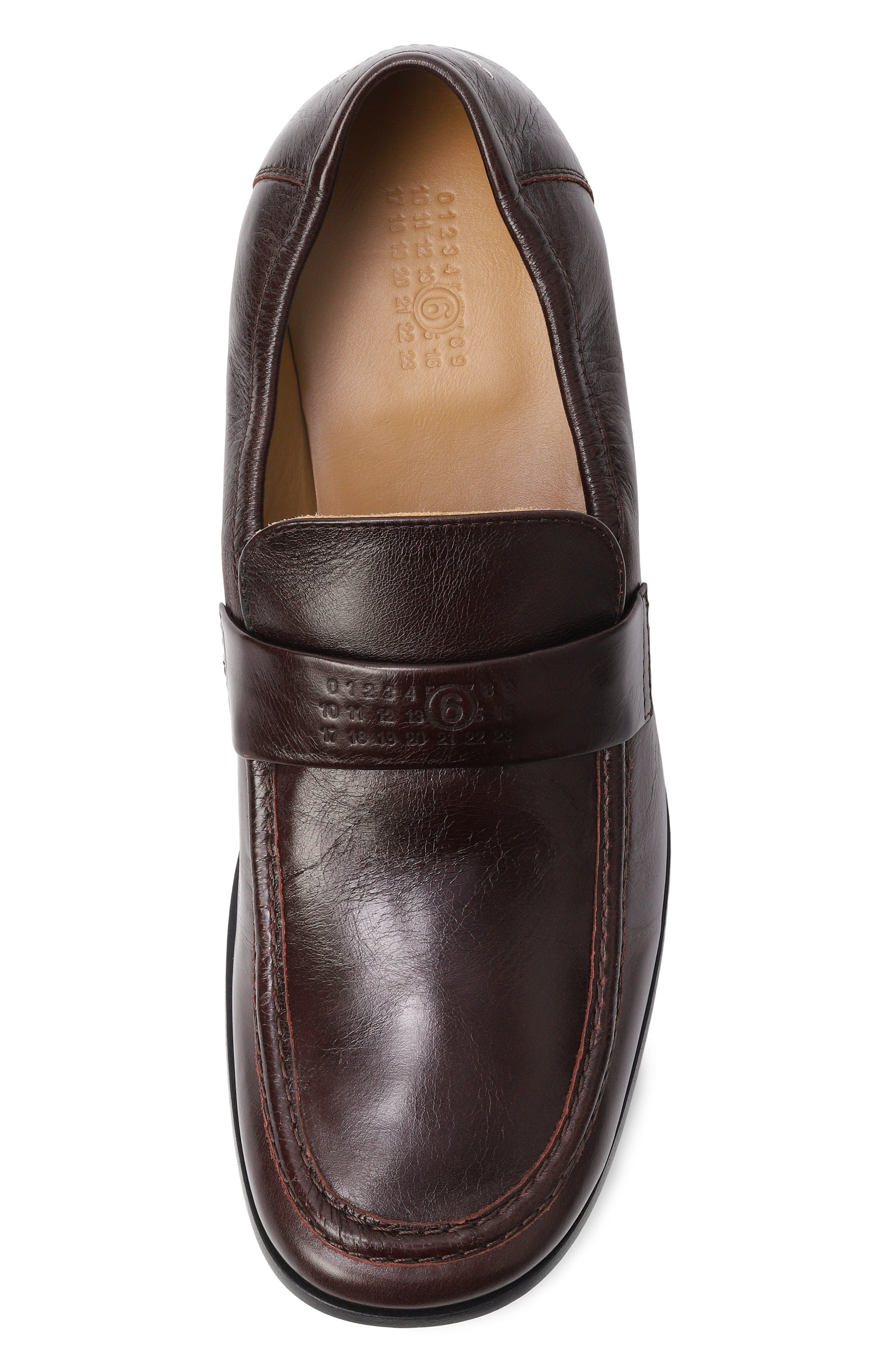Кожаные лоферы swing-toe MM6, арт. SH3WR0008/P7560, фото 5