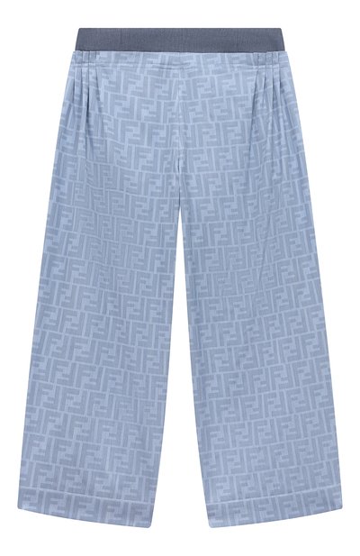 Хлопковые брюки FENDI голубого цвета по цене 49200 руб., арт. JFF306/AMIX/8A-12+, фото 2 Хлопковые брюки FENDI, арт. JFF306/AMIX/8A-12+, фото 2