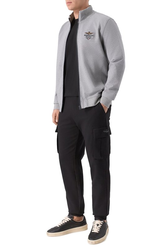 Хлопковая футболка Aeronautica Militare TS2544UJ00592 Чёрный  TS2544UJ00592 Фото 2