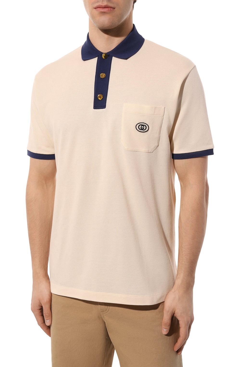 Хлопковое поло GUCCI, арт. 625323 XJCNZ, фото 3