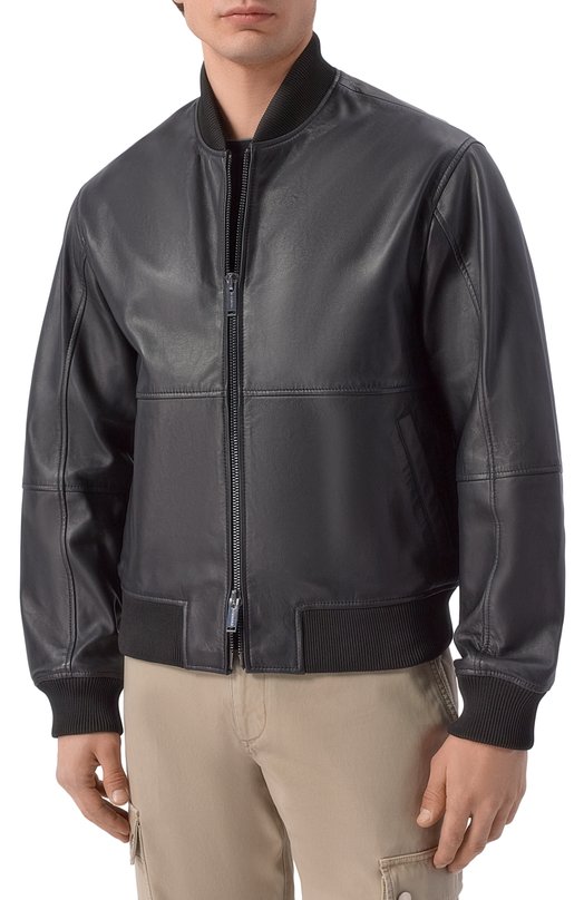 Кожаный бомбер Iceberg 26EI1P0Z011 Чёрный  26EI1P0Z011 Фото 3