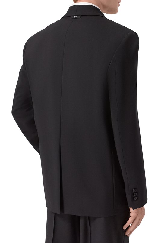 Шерстяной пиджак MSGM 4040MG01/267100 Чёрный  4040MG01/267100 Фото 4