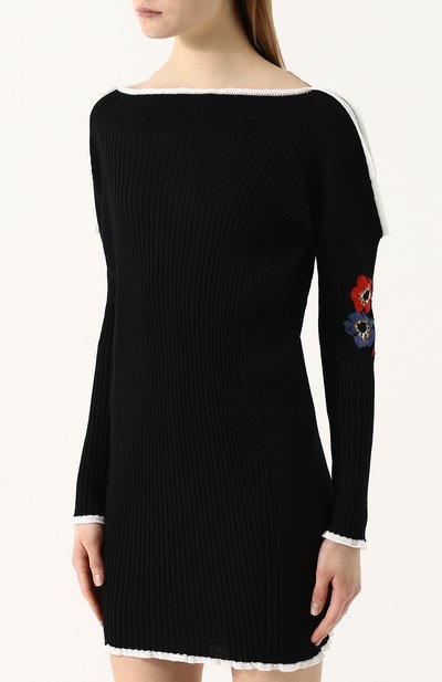 Приталенное шерстяное мини-платье с длинным рукавом SONIA RYKIEL, арт. 19171425-FB, фото 3