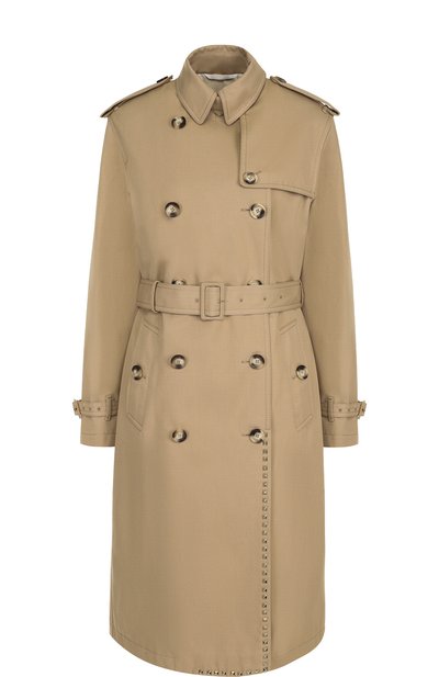 Женский однотонный двубортный тренч с поясом и погонами VALENTINO, арт. PB3CA169/2PQ