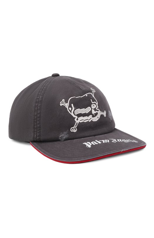 Хлопковая бейсболка Palm Angels PMLB104S26FAB006 Серый PMLB104S26FAB006