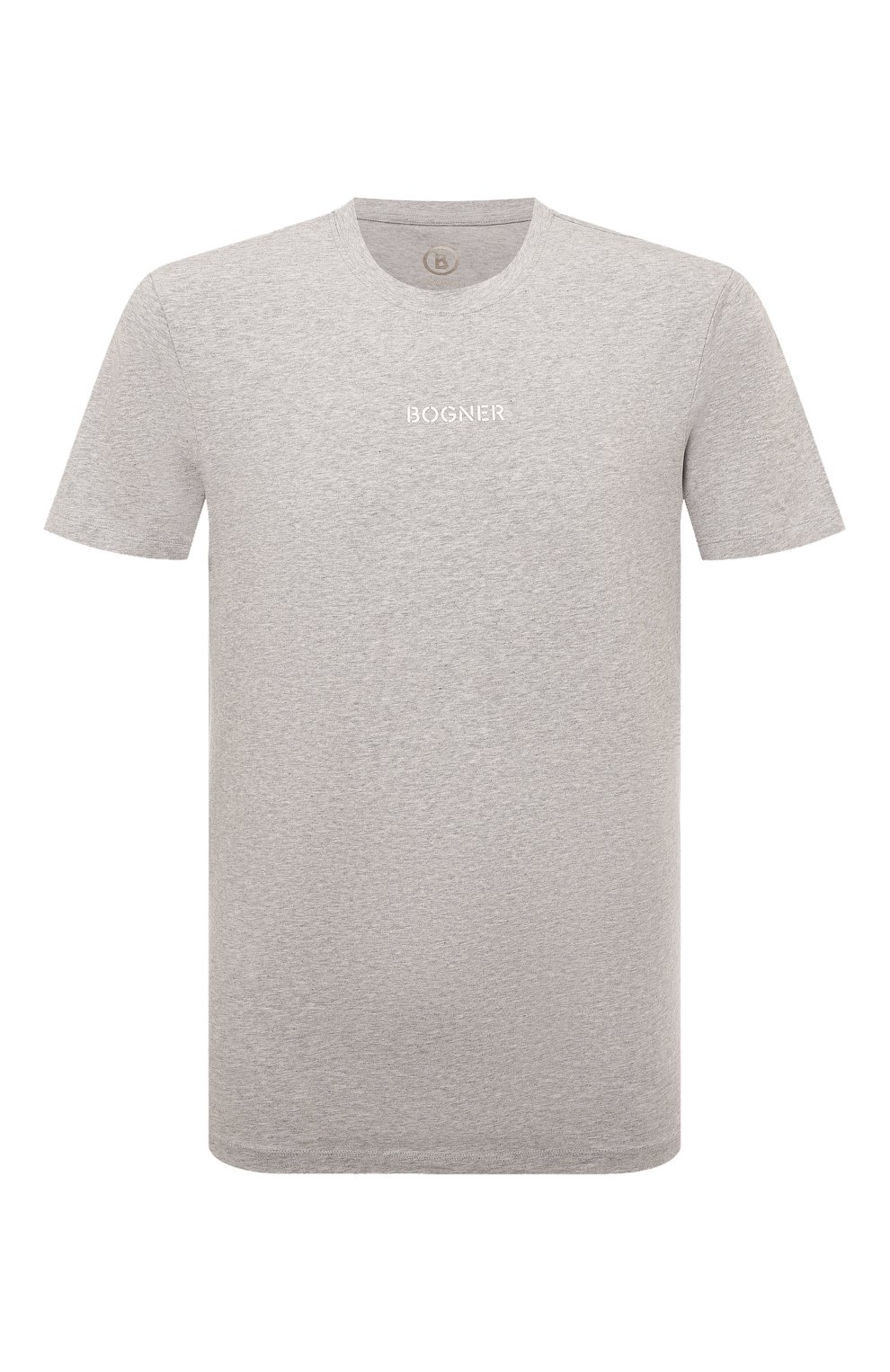 Хлопковая футболка BOGNER светло-серого цвета по цене 11600 руб., арт. 58446604, фото 1 Хлопковая футболка BOGNER, арт. 58446604, фото 1