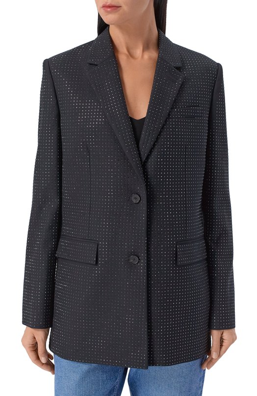 Жакет с отделкой стразами The Kooples FVES31061K Чёрный  FVES31061K Фото 3