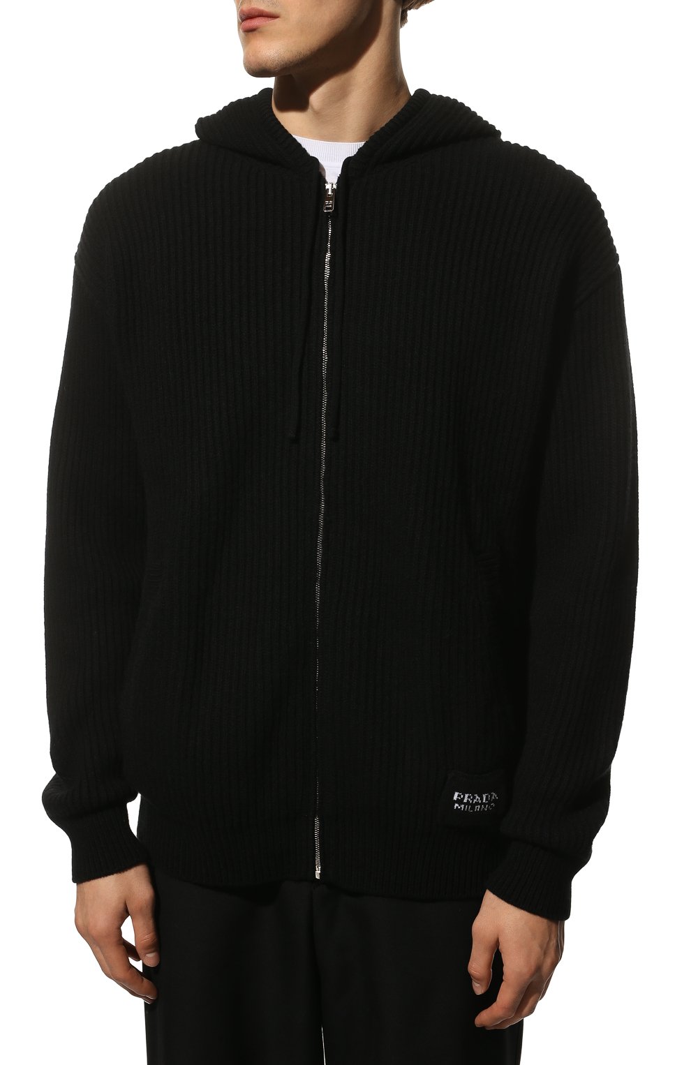 Кардиган из шерсти и кашемира PRADA, арт. UMG108-1Z9E-F0002-221, фото 3