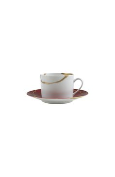 Набор из четырёх чайных чашек с блюдцами kintsugi rouge empereur BERNARDAUD красного цвета, арт. 1977/22666 | Фото 3 (Региональные ограничения белый список (Axapta Mercury): Не проставлено; Нос: Не проставлено; Коллекция: Kintsugi Rouge Empereur; Ограничения доставки: fragile-2)
