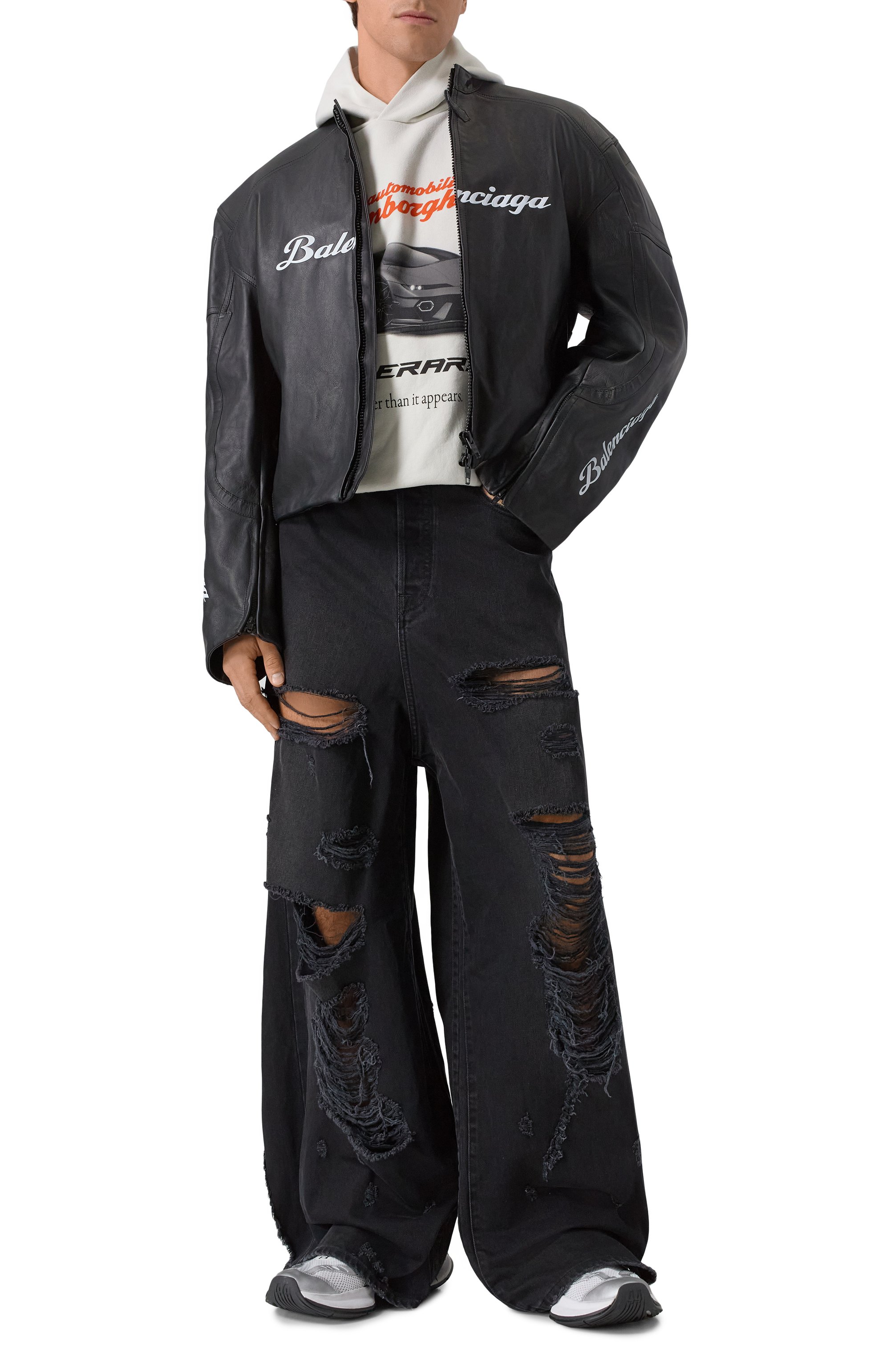Кожаная куртка balenciaga x automobili lamborghini BALENCIAGA, арт. 835112/TSS13, фото 2