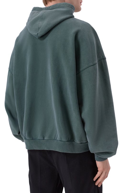 Хлопковое худи Balenciaga 850349/TTVD7 Зелёный  850349/TTVD7 Фото 4