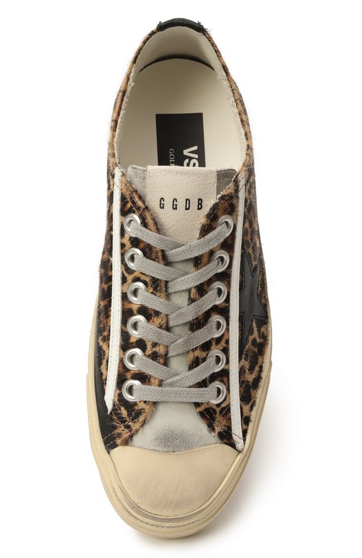 Кожаные кеды V-Star Golden Goose Deluxe Brand GWF00129.F005030 Леопардовый  GWF00129.F005030 Фото 6