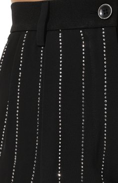 Женские брюки с отделкой стразами FORTE DEI MARMI COUTURE черного цвета, арт. 24WF3005 | Фото 5 (Длина (брюки, джинсы): Стандартные; Материал сплава: Проставлено; Материал внешний: Синтетический материал; Драгоценные камни: Проставлено; Женское Кросс-КТ: Брюки-одежда; Силуэт Ж (брюки и джинсы): Прямые; Стили: Гламурный; Кросс-КТ: костюм)