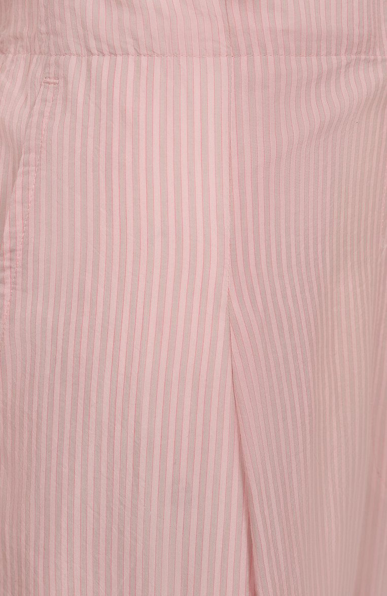 Женские брюки DRIES VAN NOTEN розового цвета, арт. 251-010909-1524 | Фото 6 (Длина (брюки, джинсы): Стандартные; Материал внешний: Хлопок, Вискоза; Женское Кросс-КТ: Брюки-одежда; Силуэт Ж (брюки и джинсы): Широкие; Случай: Формальный; Стили: Минимализм)