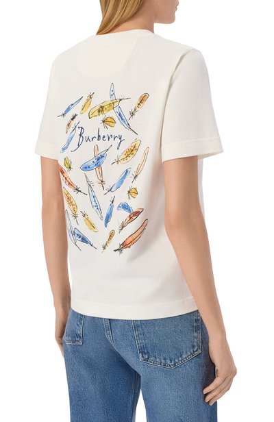 Хлопковая футболка BURBERRY, арт. 8128066, фото 4