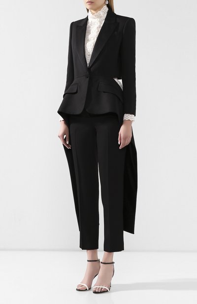 Жакет из смеси шерсти и шелка ALEXANDER MCQUEEN, арт. 612810/QJAAA, фото 3